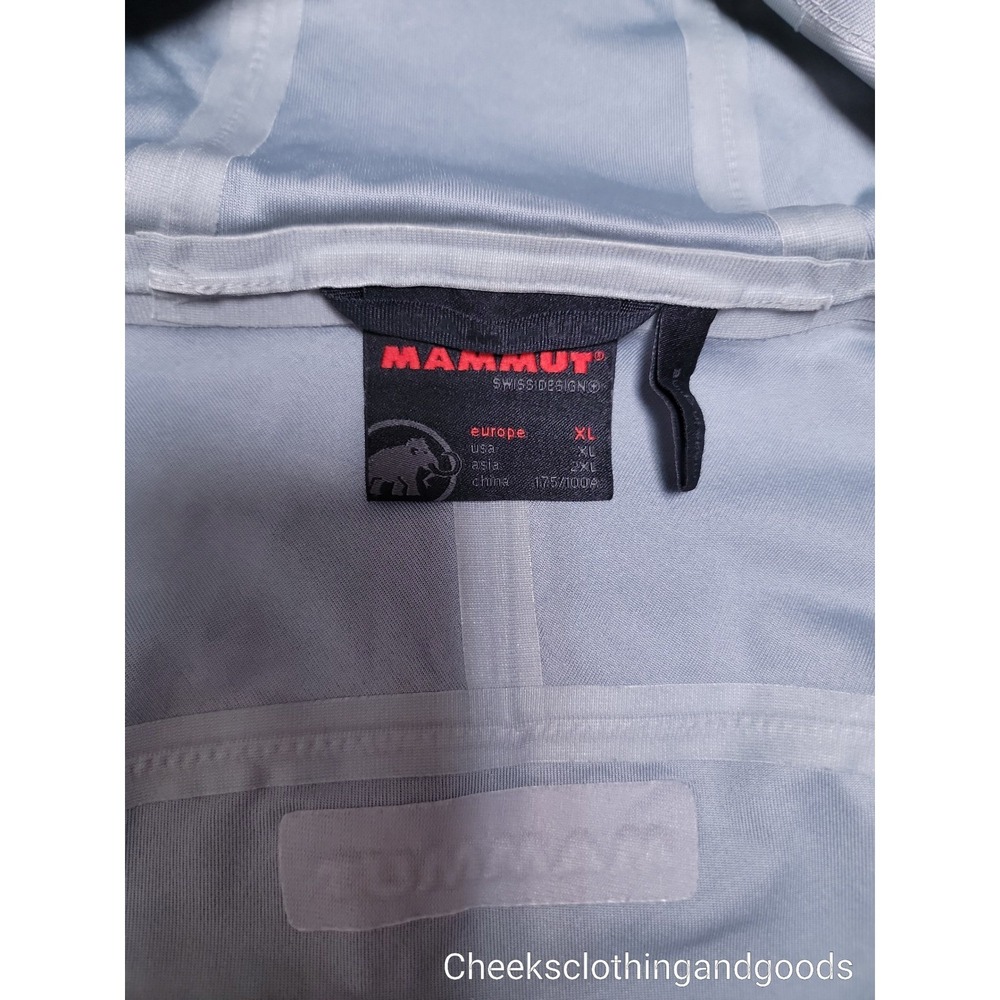 Mammut DryTech Premium Hooded Gray Waterproof Jacket Hooded Women's XL - Picture 10 of 12